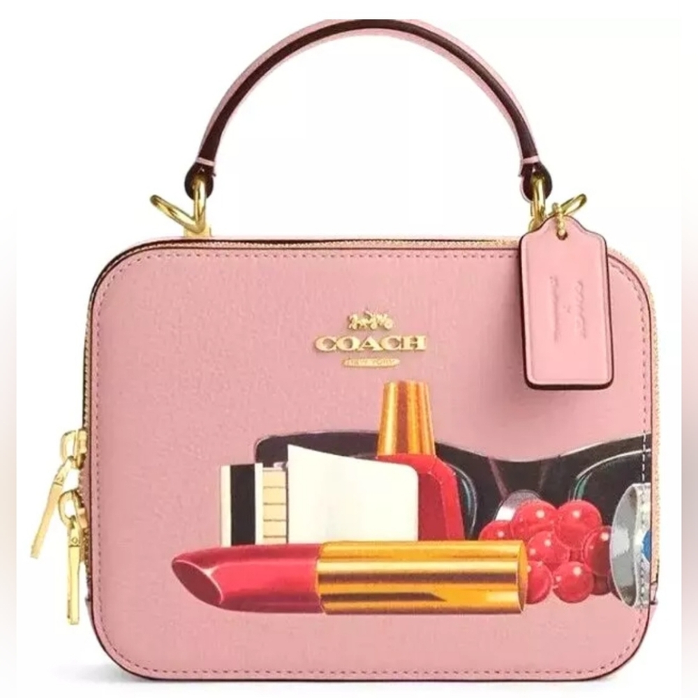 Nwt Limited Edition Coach X Tom Wesselmann Box Crossbody Pink